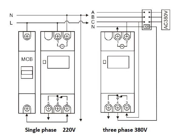 ATO 15A Digital Timer Switch 220V AC, 35mm DIN Rail 16 ON/OFF, LCD, - for Lighting, Agriculture & Industrial Equipment