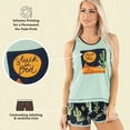 thumbnail image 6 of LazyOne Matching Pajamas for Women, Cute Pajama Shorts and Tank Top Set (Stuck In Bed, Large), 6 of 7