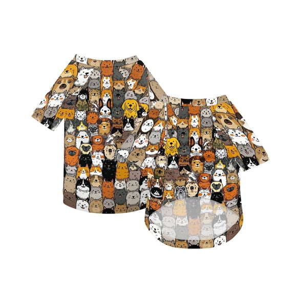 Pet Dog Shirt Lightweight Dog Sweater Animal Printed Pet Apparel Breathable Puppy Knee Length Shirt Soft Casual Pet Tee for Daily Walks Outdoor Play Yellow Xxl Size 1 Pack