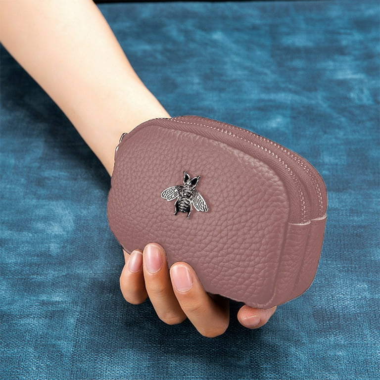 Double zipper cheap coin purse