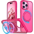 thumbnail image 1 of KOMI Magnetic Ring Case for 16 Pro Max,Compatible with MagSafe with 360° Ring Stand Shockproof Protection Cover Case for iPhone 16 Pro Max Rose, 1 of 4