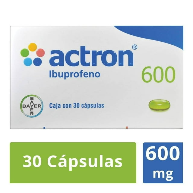 Actron Ibuprofeno 600 mg 30 capsulas.