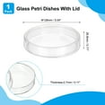 thumbnail image 2 of Uxcell 120mm High Borosilicate Glass Petri Dishes with Lids, Petri Plates for Lab Science Experiment, Clear, 2 of 5
