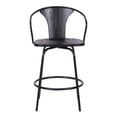 thumbnail image 2 of Payton 26" Swivel Black Wood and Metal Bar Stool, 2 of 6