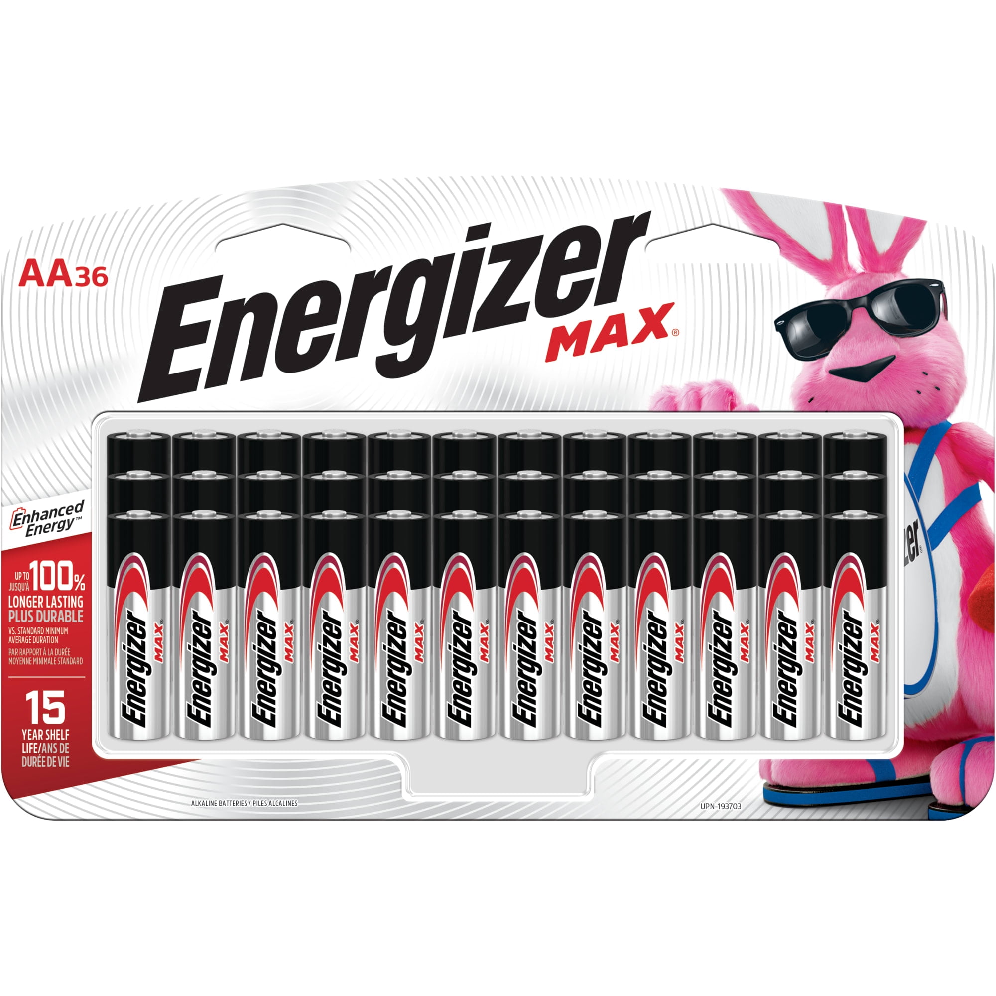 36 pack of Energizer MAX AA Alkaline Batteries, Double A Batteries
