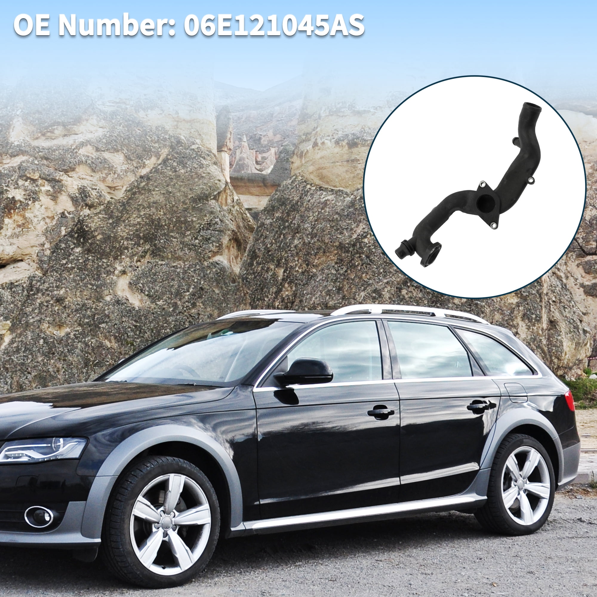 Unique Bargains Engine Cooling Water Line For Audi A8 Quattro 3.0L 2015-2018