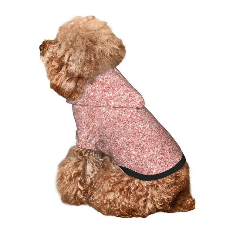 Haiem Rose Gold Pink Glitter for Winter Dog Hoodie Sweatshirts with Pockets  Warm Dog Clothes for Small Dogs Chihuahua-Medium - Walmart.com