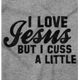 thumbnail image 2 of I Love Jesus But I Cuss a Little Zip Hoodie Sweatshirt Women Brisco Brands L, 2 of 5