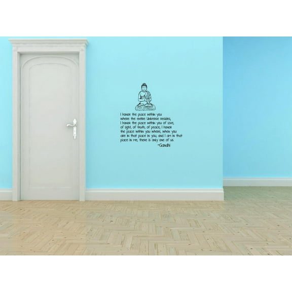 Decal - Peel & Stick Wall Sticker I Honor The Place Within You Where The Entire Universe Resides Home Decor Picture Art 10 x 20 Inches