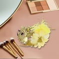 thumbnail image 4 of Ofertas Únicas 1 Pc Máscara de Fiesta de Mitad de Cara de Pluma de Avestruz para Fiesta de Máscaras Tono Dorado, 4 of 5
