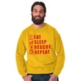 thumbnail image 5 of Eat Sleep Rescue Repeat Firefighter Sweatshirt for Men or Women Brisco Brands L, 5 of 6