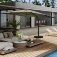 thumbnail image 3 of Boyel Living 10 x 13 FT Cantilever Patio Umbrella, Outdoor Rectangle Offset Umbrella with 360°Rotation, Heavy Duty Patio Hanging Umbrella with Base for Garden Pool Backyard, Taupe, 3 of 8