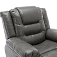 thumbnail image 4 of Barara King Home Theater Recliner Chair Sofa with Wide Armrest, 360°Swivel and Rocking Single Recliner for Living Room, Bedroom, Gray, 4 of 9