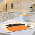 thumbnail image 6 of Yayeee Dish Drying Mat for Kitchen Counter Ultra Absorbent Easy Clean Pad 18x16", Black Cat Orange Ball, 6 of 7