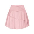 thumbnail image 5 of Byworldtasic Womens Solid Color Skirts Tennis Skirts for Women Golf Skorts with Pockets High Waist Ruffle Athletic Skirt, 5 of 7