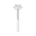 thumbnail image 3 of ANGARA Natural Cushion Halo Diamond Ring with Accents in 14K White Gold for Women (Size-4.9mm| Color-H| Clarity-SI2) | April Birthstone, Anniversary, Jewelry Gift for Women | Natural Diamond Ring, 3 of 10