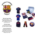 thumbnail image 2 of Icon Sports Official FC Barcelona Ultimate Fan Pack - Unisex Adult - Jacket, T-Shirts, Scarf & Soccer Ball - FCBUFP Navy M, 2 of 9
