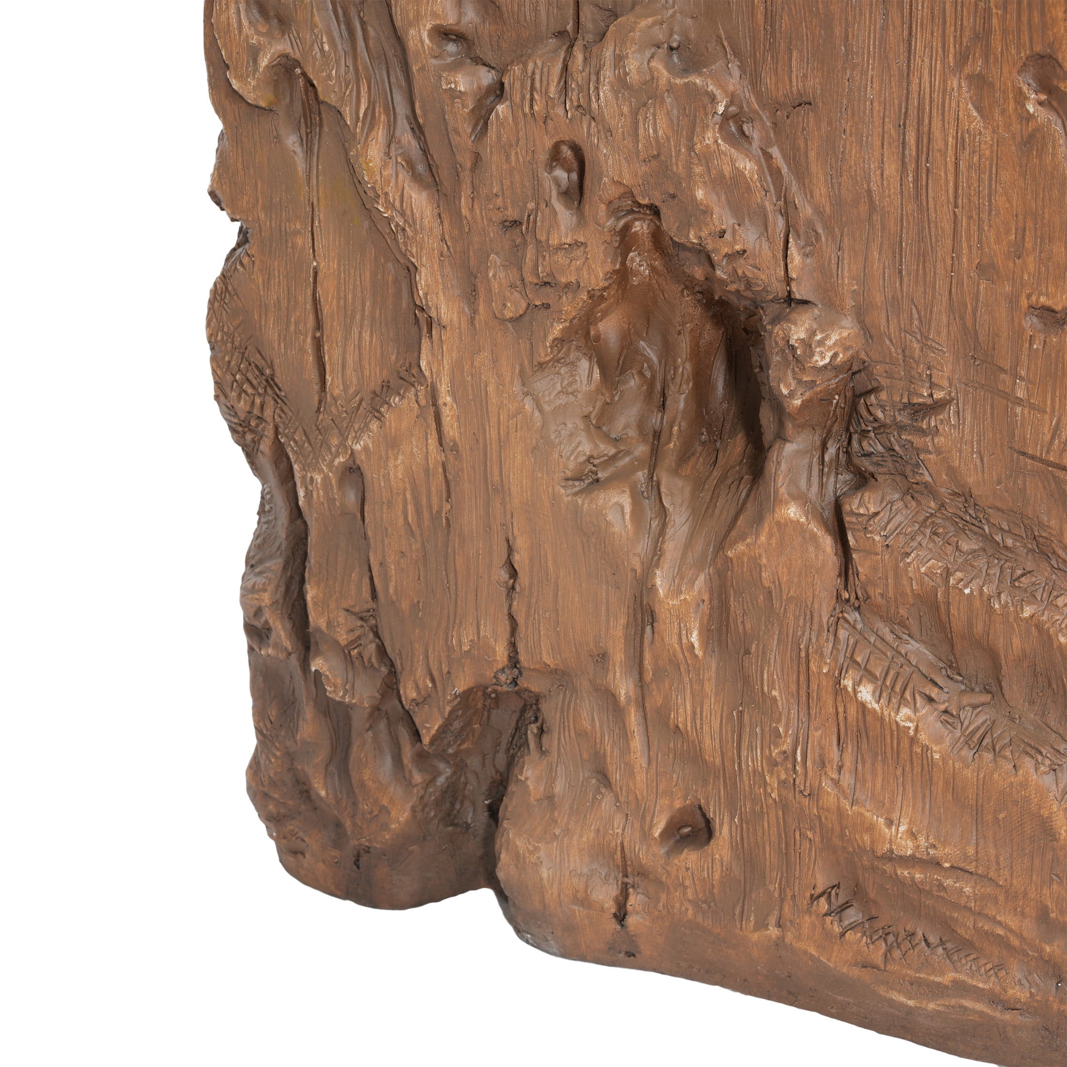 Christopher Knight Home Indoor Outdoor Side Table with Stump Shape, MGO End Table, Brown Finish