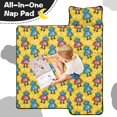 thumbnail image 4 of Robot and Gears Yellow Pattern Teens Toddler Nap Mat with Pillow, Sleeping Mat Bag for Preschool Daycare 60"x20", 4 of 6