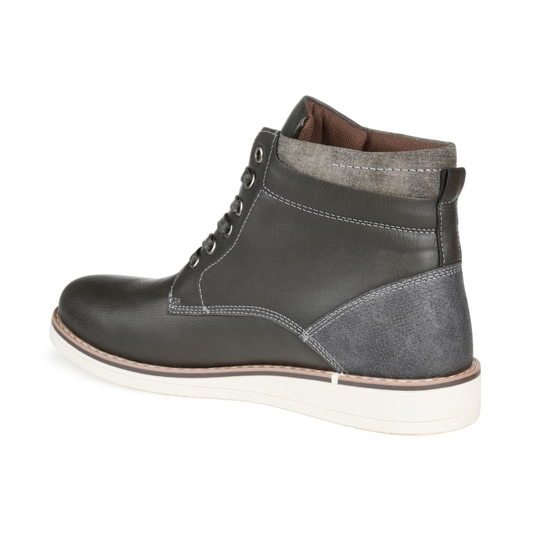 Vance Co. Men’s Evans Lace Up Ankle Boot - Grey- Size 11 Vance Mens Evans Lace-up Round Toe Ankle Boot - Walmart  main image 3