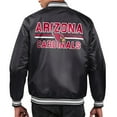 thumbnail image 2 of Men's Starter Black Arizona Cardinals Printed Team Logo Satin Varsity Full-Snap Jacket, 2 of 3
