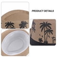 thumbnail image 3 of 56-58cm hat circumference men and women coconut tree pattern jazz hat summer beach sunshade straw hat, 3 of 5