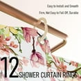 thumbnail image 3 of MIZHONA Spring Floral and Birds Shower Curtain Hummingbird with Flower Fabric Waterproof Bathroom Curtain 72"W x 72"L, 3 of 8