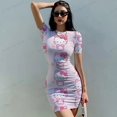 thumbnail image 1 of Nouvelle Robe de Fête d'Été Hello Kitty pour Femmes 2024 Slim Hip Aguichant Serrée Y2K Manches Courtes Col Rond Robes Dessin Animé Vêtements, 1 of 7