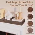 thumbnail image 5 of 60 inch Aged Brown Handcrafted Solid Mantel Shelf for Over Fireplace - Wall Mounted Floating Mantel Shelf with Invisible Brackets, 5 of 7