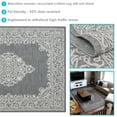 thumbnail image 4 of Sunnydaze Parisian Paradise Traditional Flat Weave Gray Medallion Indoor Area Rug, 8' x 10', 4 of 9