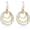 boho dangling, variant on Vintage Two Tone Dangle Earrings For Women Gold And Silver Teardrop Hoops Mixed Metal Jewelry Boho Earrings[j9745]