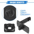 thumbnail image 3 of Unique Bargains 4 Kits Car Holder Retainer Compatible for Honda for Acura Plastic Black Floor Mat Fixing Clips, 3 of 7