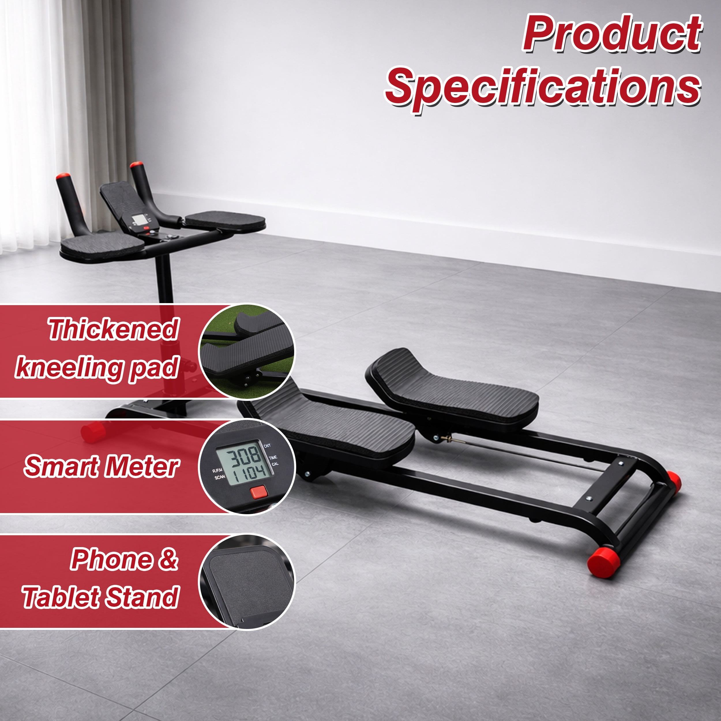 Primal Crawl & Spine Twist and Stretch Trainer – Full Body Low-Impact Cardio Machine with Adjustable Hand Grips, Knee Support & Steel Frame | Home Gym Equipment