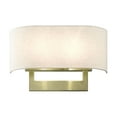 thumbnail image 4 of 42934-01 Livex Lighting 2 Light Large ADA Wall Sconce In Contemporary Style-9.5 Inches Tall and 15 Inches Wide-Antique Brass Finish, 4 of 15