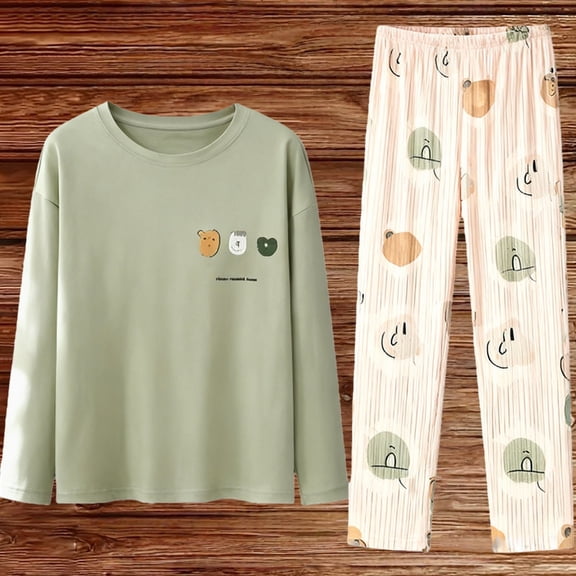 BILIKEYU Women's Printed Fleece Pyjama Set Loungewear, Women Fall Clothes, Loungewear Sets, Womens Pajamas Set