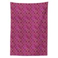 thumbnail image 3 of Ambesonne Moroccan Tablecloth Rectangular Table Cover, Checkered Pink, 52"x70", Magenta Purple Marigold, 3 of 4