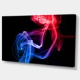 thumbnail image 2 of Blue Red Floating Smoke on Black - Large Abstract Canvas Wall Art, 2 of 4