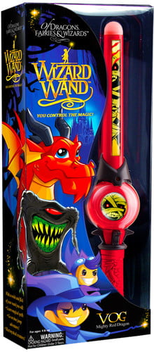 OF DRAGONS FAIRIES & WIZARDS VOG MIGHTY RED DRAGON WIZARD WAND 