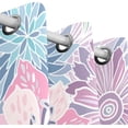 thumbnail image 3 of Coolnut Flowers Pattern Thermal Insulated Blackout Grommet Printed Window Curtain - 84x55 in - 100% Polyester 2 Panels, Stitchingstyles, 3 of 6