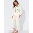thumbnail image 2 of Unique Bargains Women’s Flannel Pajama Button Down Pj Lounge Sleepwear Sets, 2 of 5