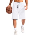 thumbnail image 7 of WULMLEO Men's Athletic Shorts with Pockets 11" Long Basketball Bottoms Lightweight Quick Dry Gym Workout Shorts for Training White XL, 7 of 7