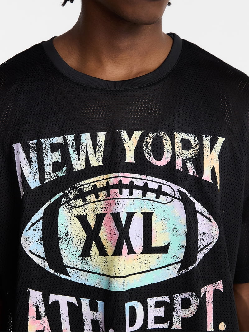 No Boundaries Pride Boxy Fit Mesh Jersey, Men's Sizes XS-5XL