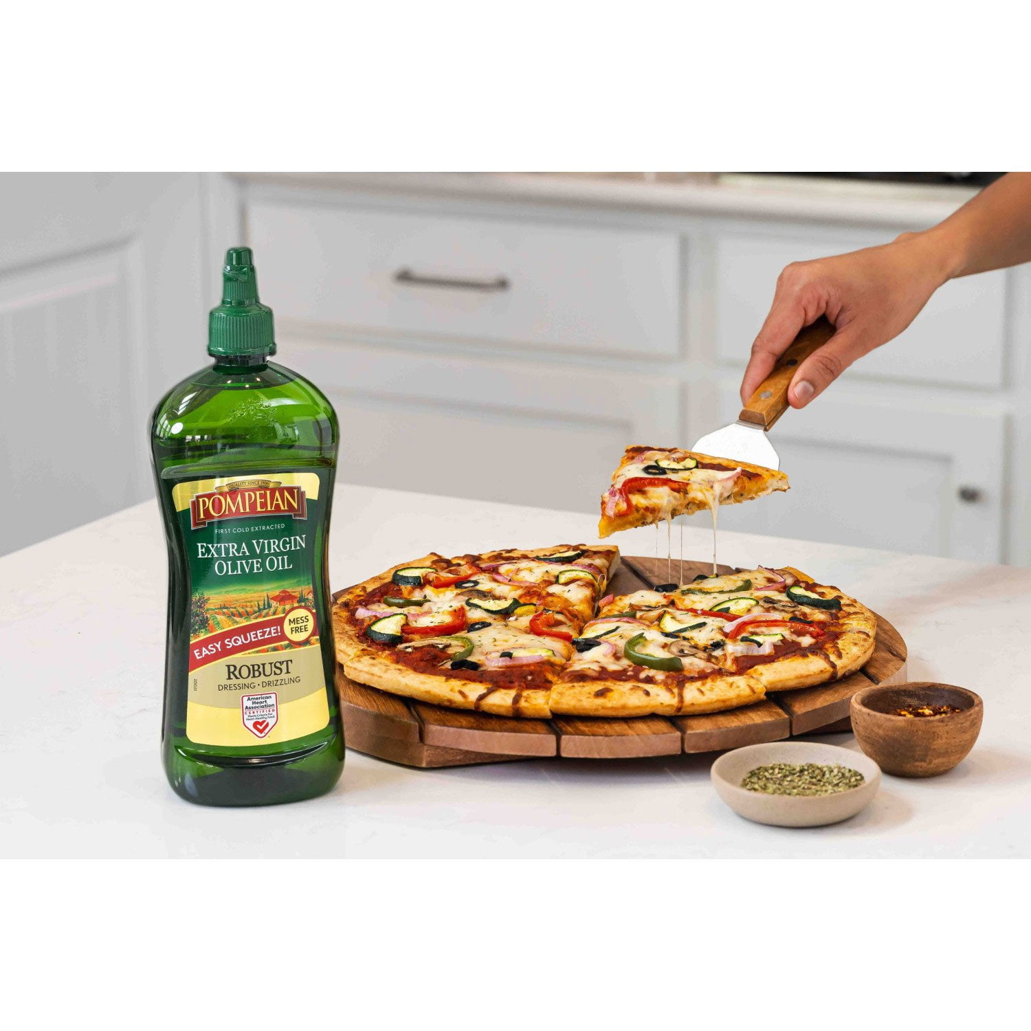 2 PACK | Pompeian Robust Squeeze Extra Virgin Olive Oil, 33.8 oz.