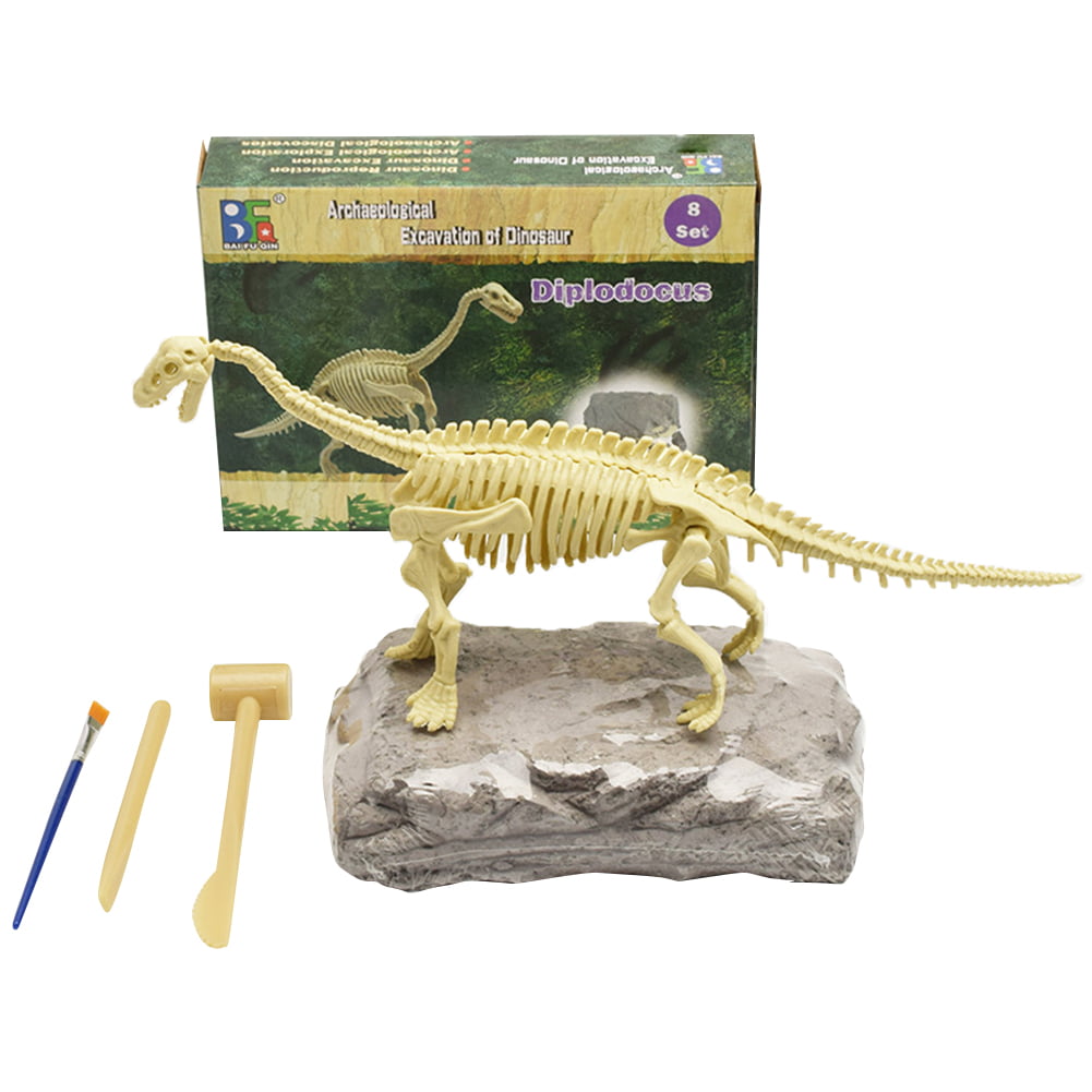 5in1 Dig & Discover Dinosaur DINO Skeleton Excavation DIY Toy for Kids Gift 