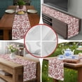 thumbnail image 6 of Farmhouse Red Short Table Runner 36 Inches Long,Vintage Flower Leaf Botanical Plant Cotton Linen Table Runners Dresser Scarves,Tabletop Scarf Furniture Cover for Home Dinner Party Decor 13"x36", 6 of 8