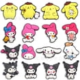 thumbnail image 4 of 2023 Nueva linda caricatura Hello Kitty Perro de orejas grandes Melody Sanrio Exportación transfronteriza Hebilla de zapato especial Flor de zapato, 4 of 5