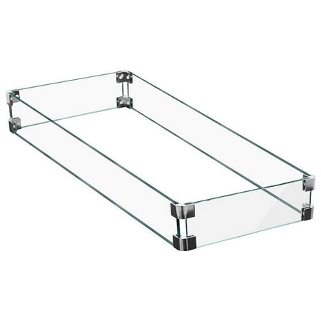 UPC: 0850132008685 | Hiland Clear Tempered Glass Wind Screen – 28.75  x 14