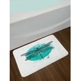 thumbnail image 2 of Dragonfly Bath Mat, Abstract Drawing in Detailed Line Art Style Insect on Plain Backdrop, Plush Bathroom Decor Mat with Non Slip Backing, 29.5" X 17.5", Seafoam Charcoal Grey, by Ambesonne, 2 of 2