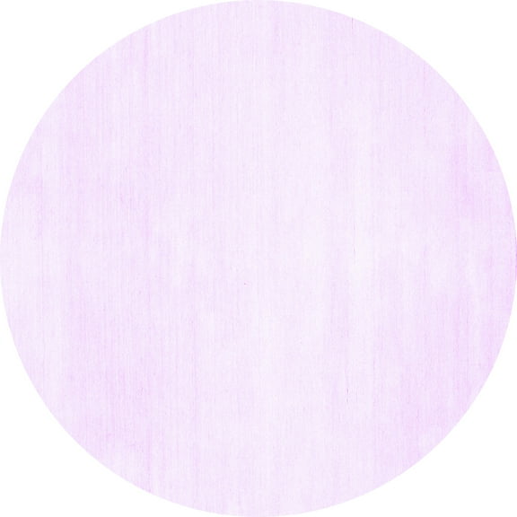 Ahgly Company Indoor Round Solid Purple Modern Area Rugs, 3' Round