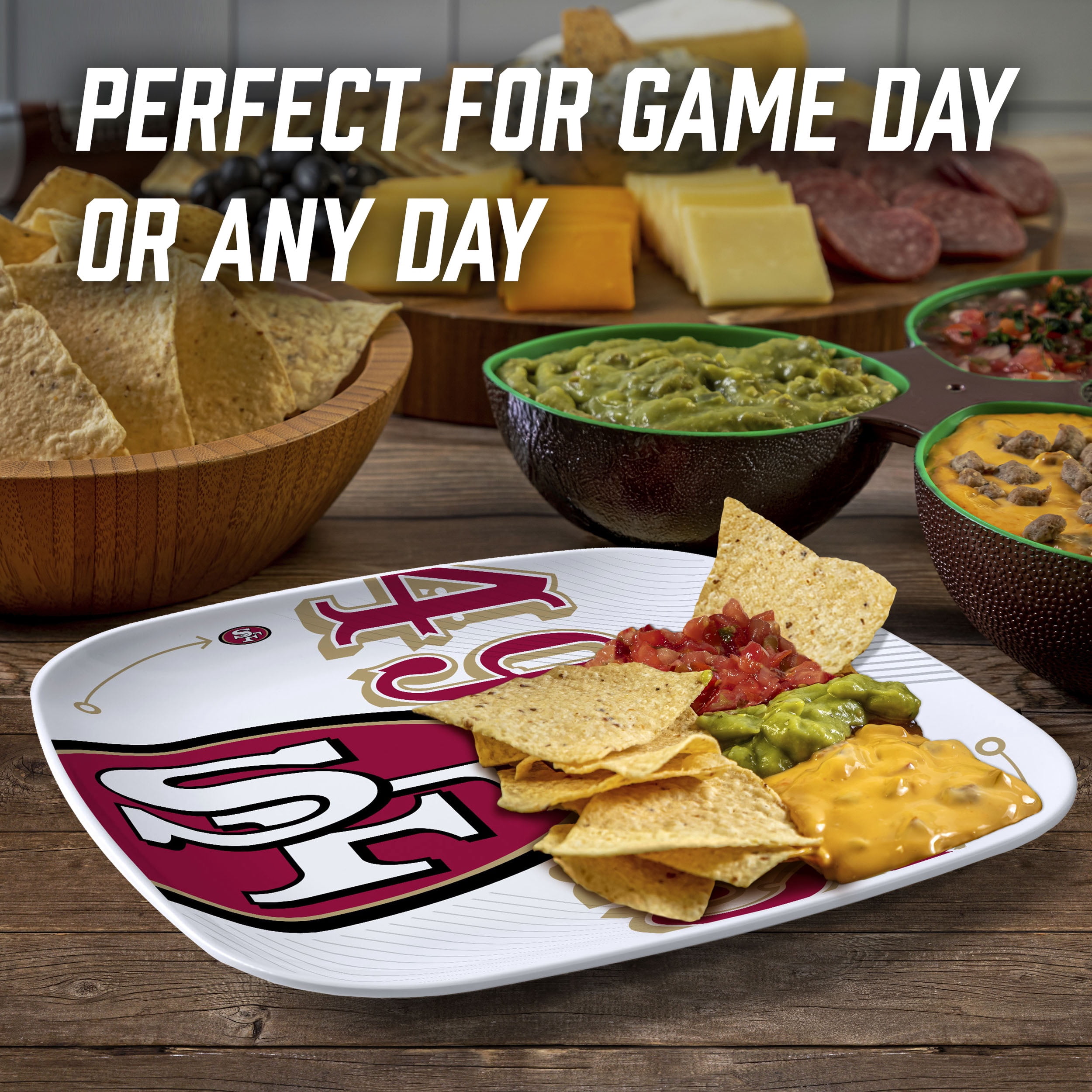 YouTheFan NFL San Francisco 49ers Large Party Plate